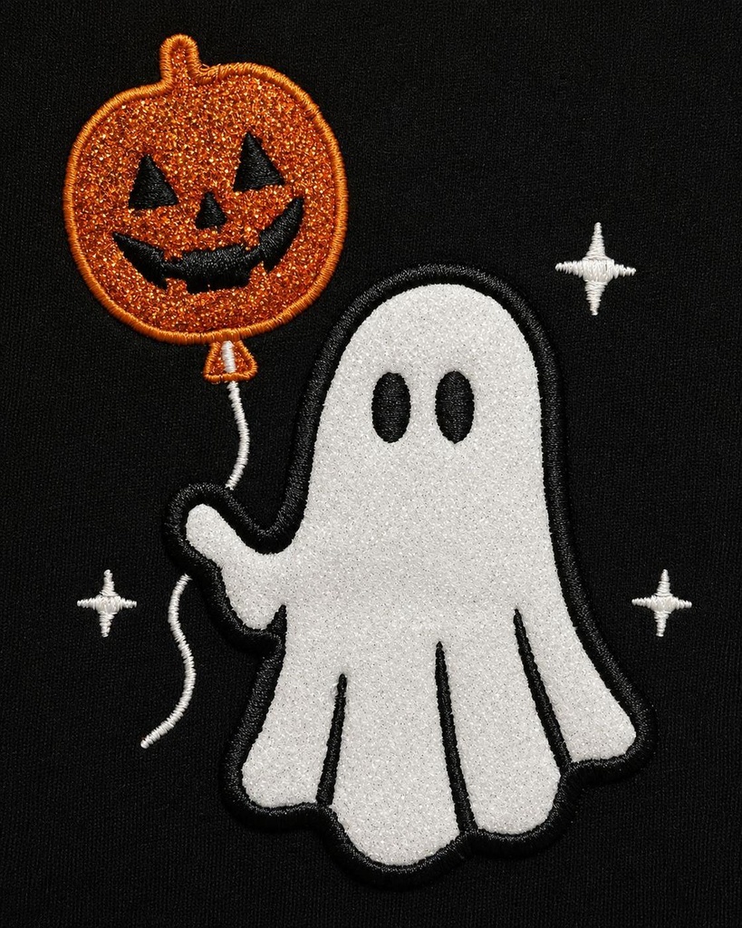 Halloween Hoodie with Glitter Ghost – Extra Image 2