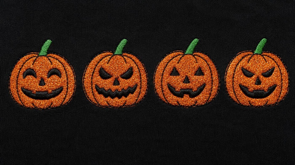 Embroidered Halloween Hoodie – Pumpkin Design – Extra Image 2