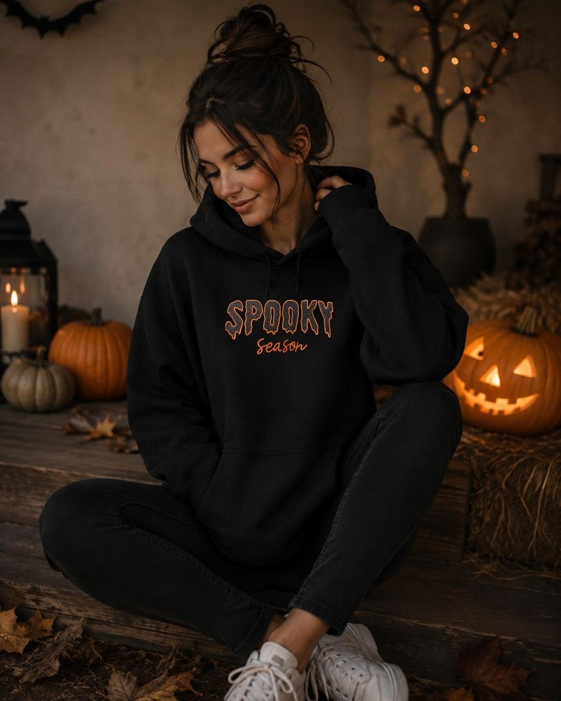 🎃 Custom Embroidered Halloween Hoodie – “Spooky Season” – Extra Image 1