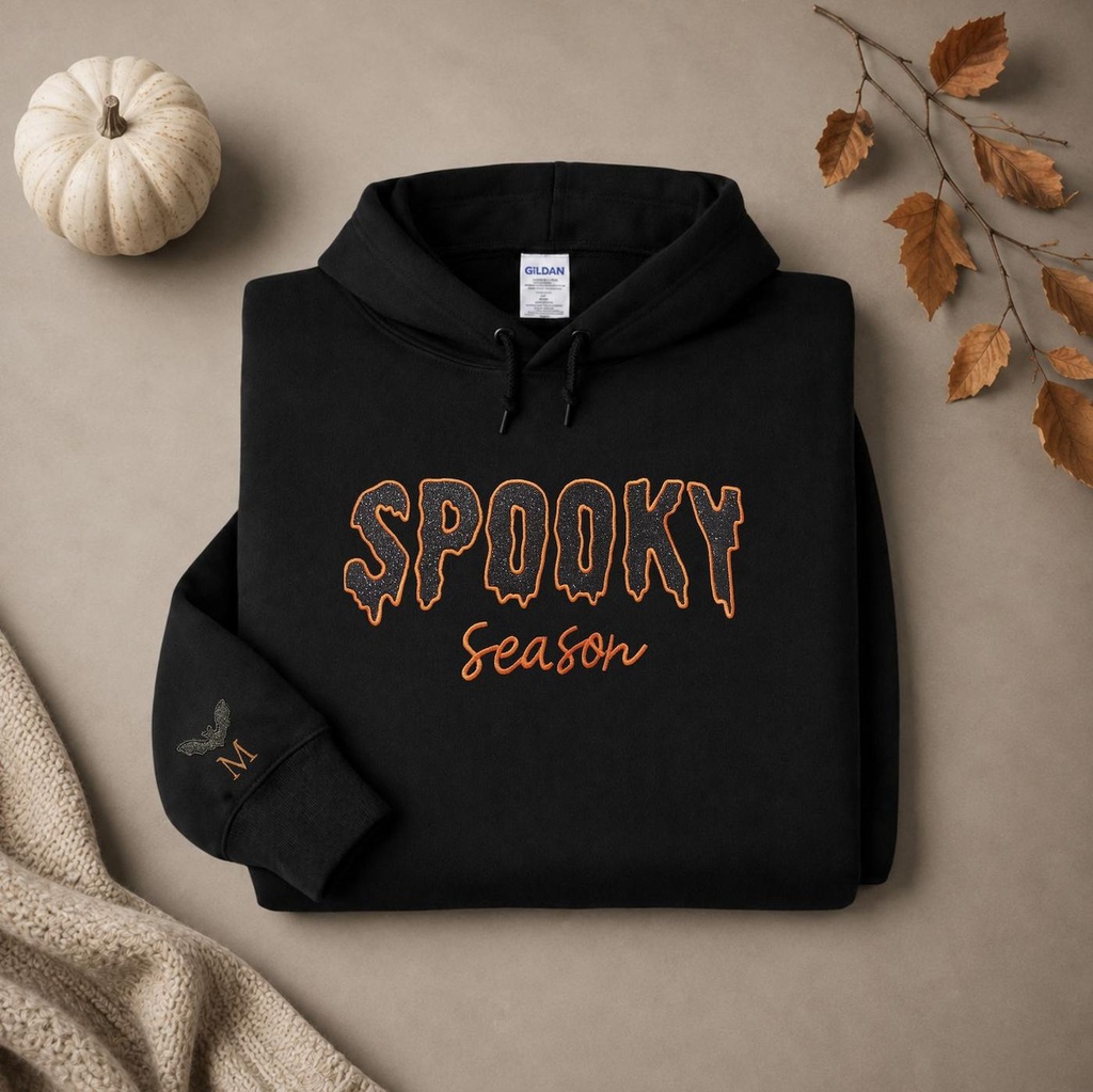 🎃 Custom Embroidered Halloween Hoodie – “Spooky Season” – Extra Image 3