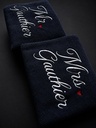 Personalized Mr & Mrs Bath Towel Set – Custom Embroidered Couple Towels Gift – Extra Image 1