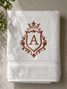 Custom Embroidered Bath Towel Shield Monogram – Extra Image 2