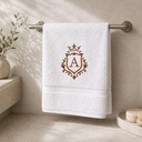 Custom Embroidered Bath Towel Shield Monogram – Extra Image 3