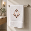 Custom Embroidered Bath Towel Shield Monogram – Extra Image 4