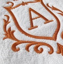 Custom Embroidered Bath Towel Shield Monogram – Extra Image 5