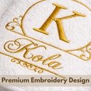 Custom Embroidered Bath Towel with Personalized Initial | Elegant Monogram Letter Design – Extra Image 2