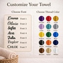 Custom Embroidered Bath Towel with Personalized Initial | Elegant Monogram Letter Design – Extra Image 4
