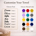 Custom Embroidered Bath Towel with Personalized Initial | Elegant Monogram Letter Design – Extra Image 6