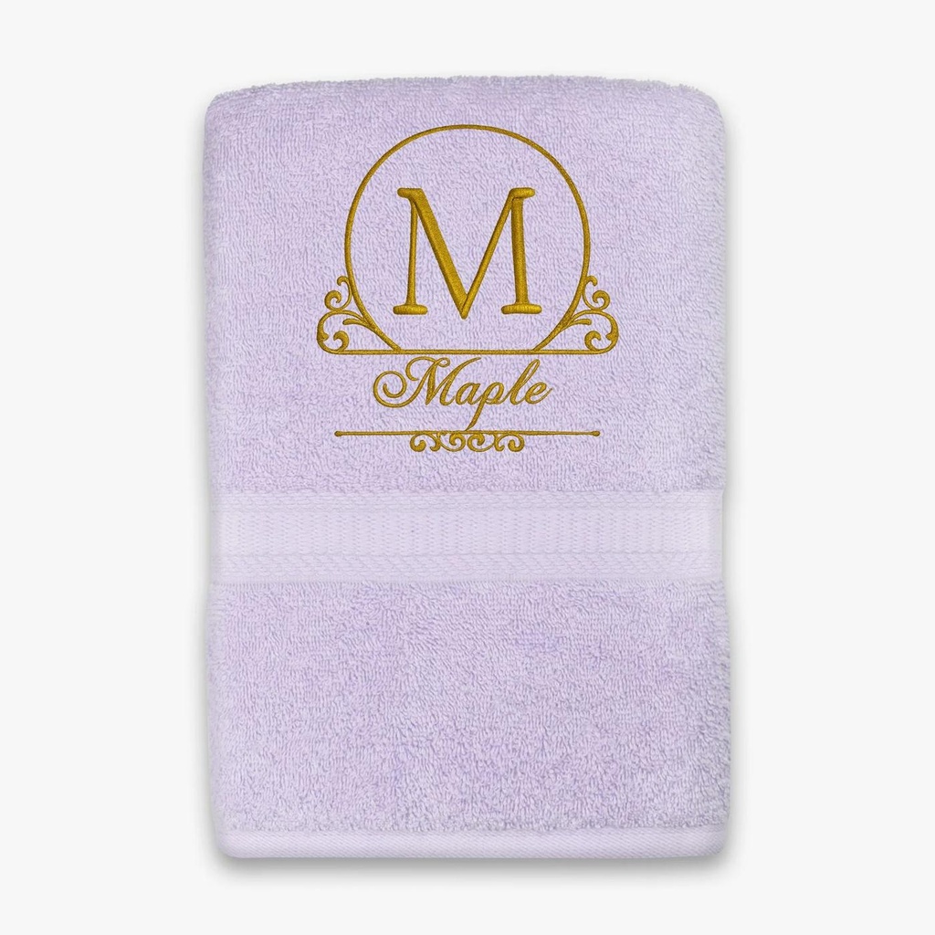 Custom Embroidered Bath Towel with Personalized Initial | Elegant Monogram Letter Design – Extra Image 14