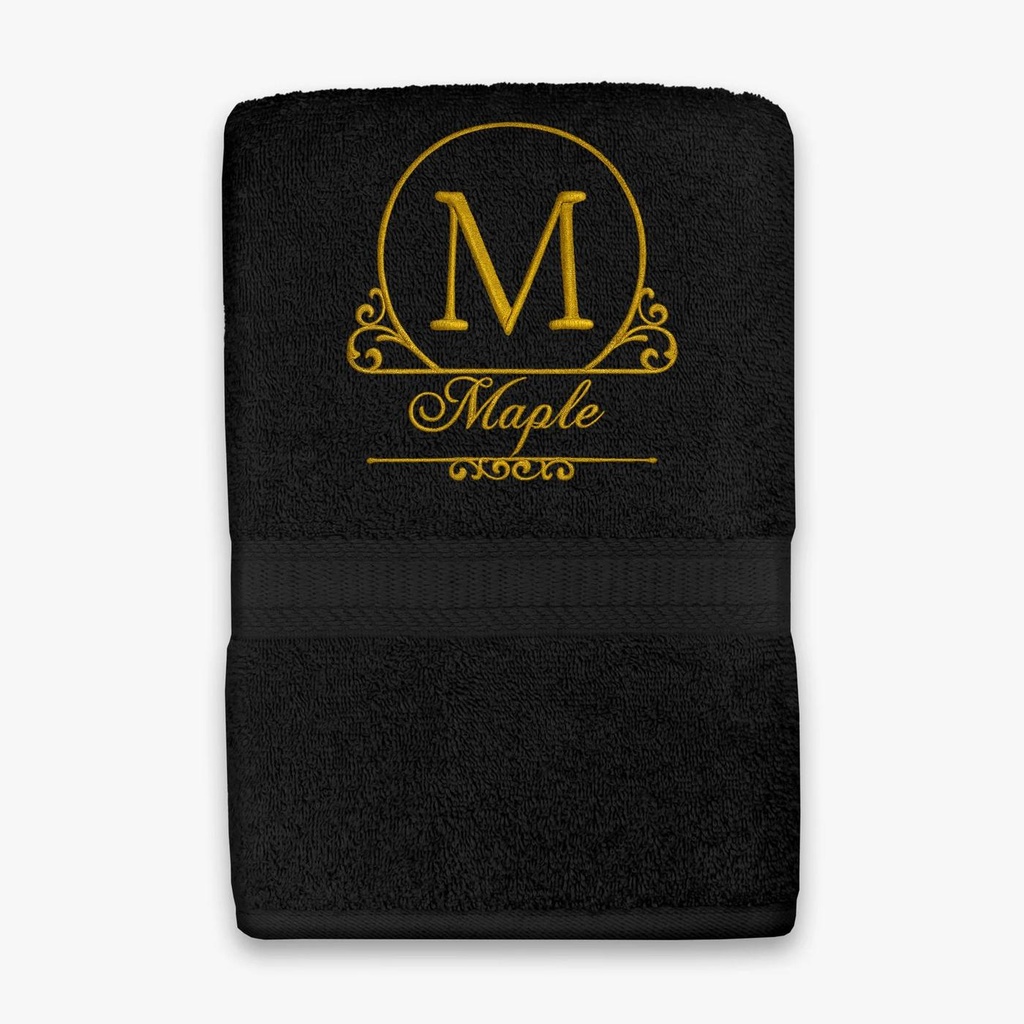 Custom Embroidered Bath Towel with Personalized Initial | Elegant Monogram Letter Design – Extra Image 15