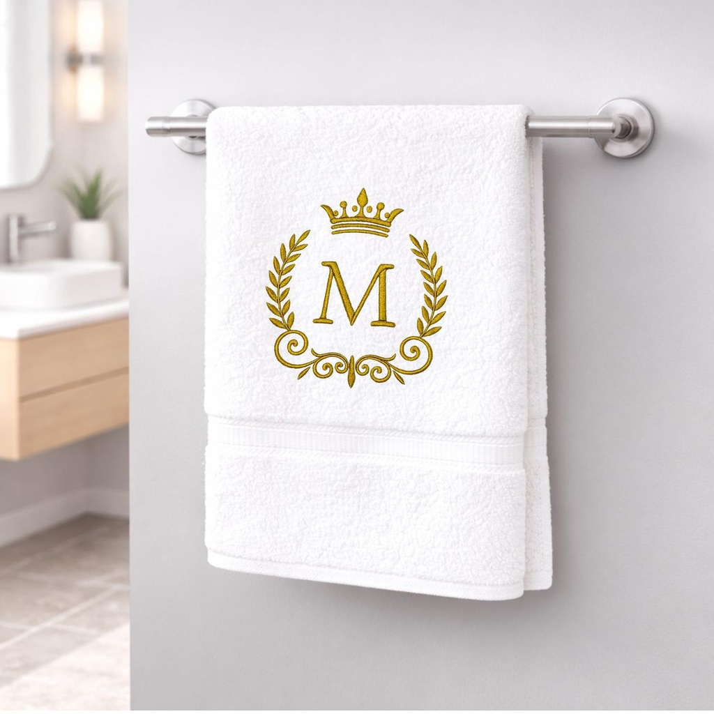 Embroidered Bath Towel – Extra Image 1