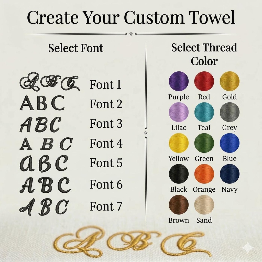 Embroidered Bath Towel – Extra Image 4