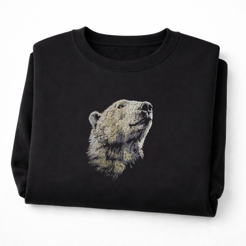 Custom Embroidered Polar Bear Crewneck – Extra Image 4