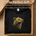 Custom Embroidered Bear Hoodie – Extra Image 5