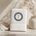 Personalized Embroidered Greek Key Monogram Initial Towel – Extra Image 5