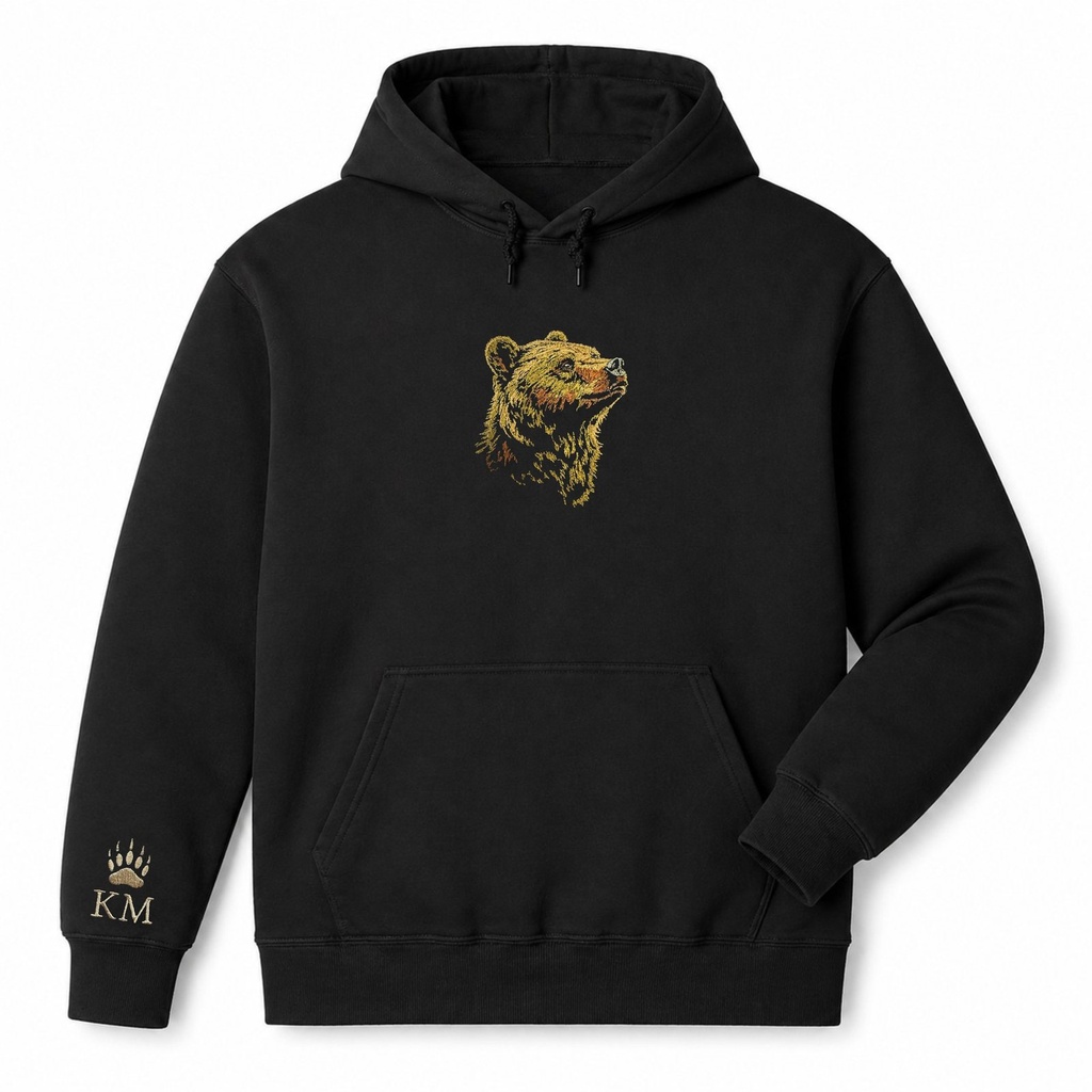 Custom Embroidered Bear Hoodie