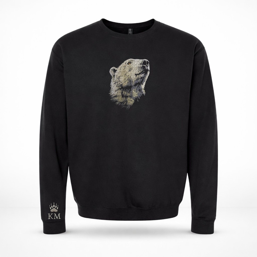 Custom Embroidered Polar Bear Crewneck