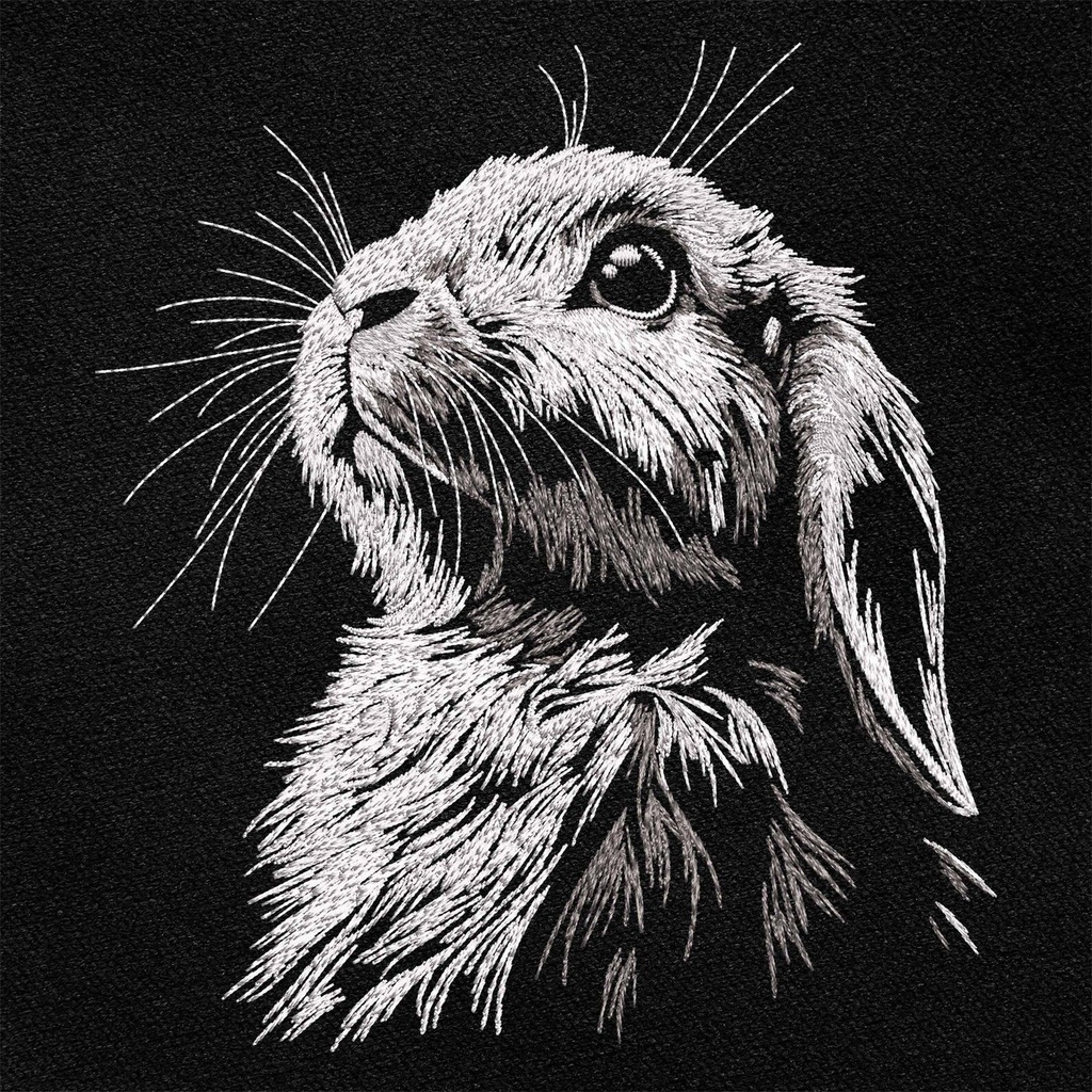 Embroidered Bunny Hoodie